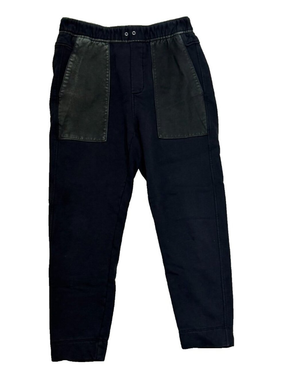 Helmut Lang Pants Mens Medium Black Joggers Goat Leather Pockets